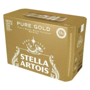 Caixa de Cerveja Stella Pure Gold 350ml com 8 unidades