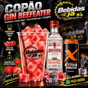 Gin Beefeater London + Gelo Saborizado + Extra Power 270ml