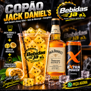 Whiskey Jack Daniel Honey + Gelo Saborizado + Extra Power 270ml